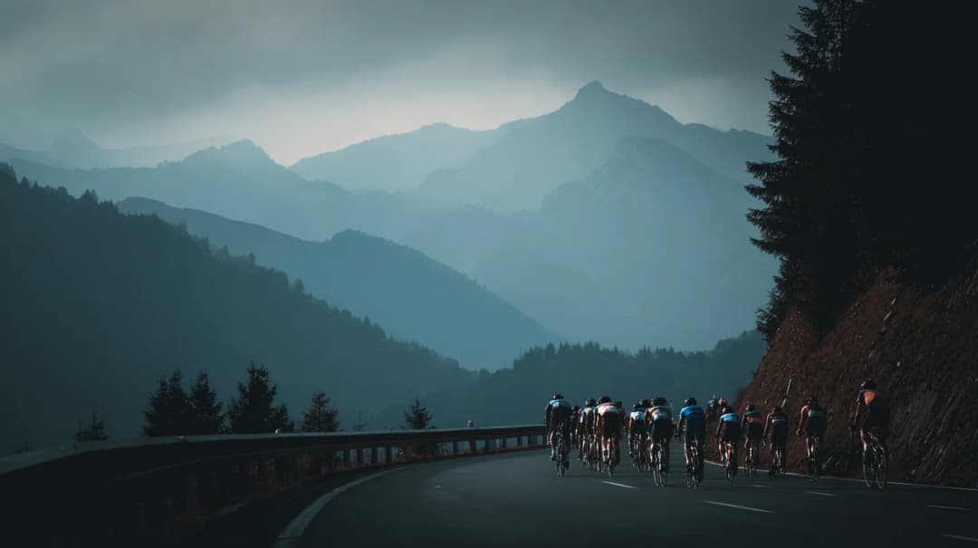 Cyclists on a group ride discovering local routes together